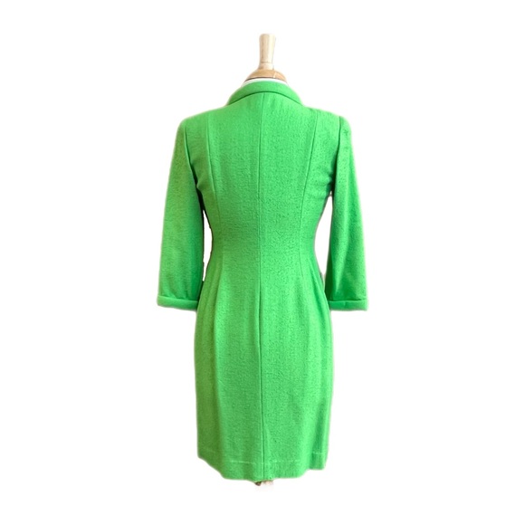Musee D'Uji Womens Vintage Style Green Coat Size 38 Lime Green - Picture 2 of 14